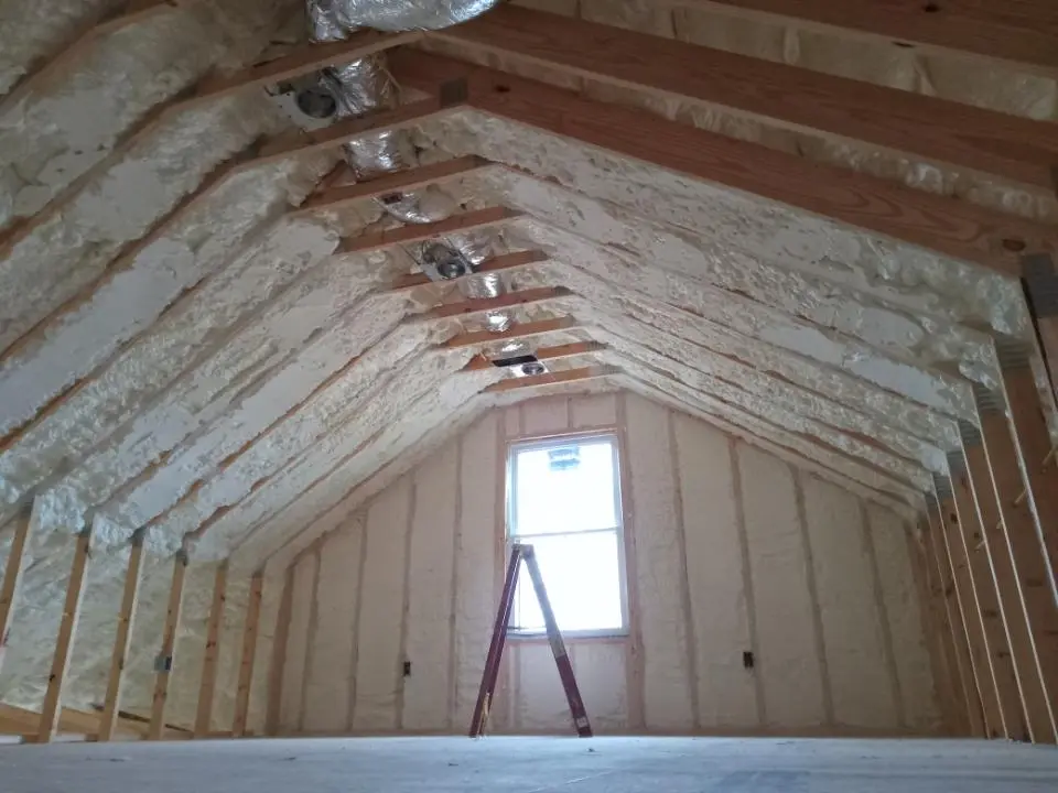 Spray foam roofing application for Crawl Space Insulation project in Edgemere